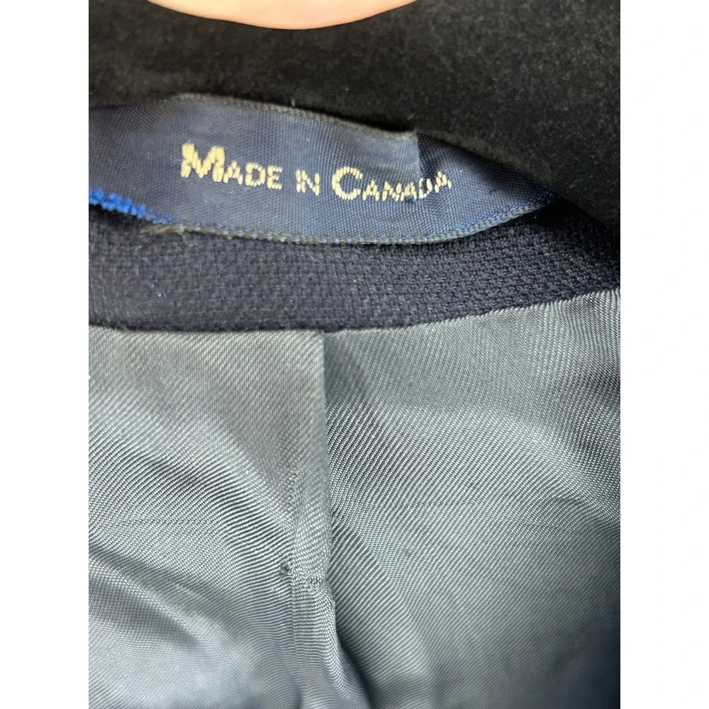 Ralph Lauren Mens 42R Navy Blue 100% Wool Blazer Sport Coat Made Canada Preppy